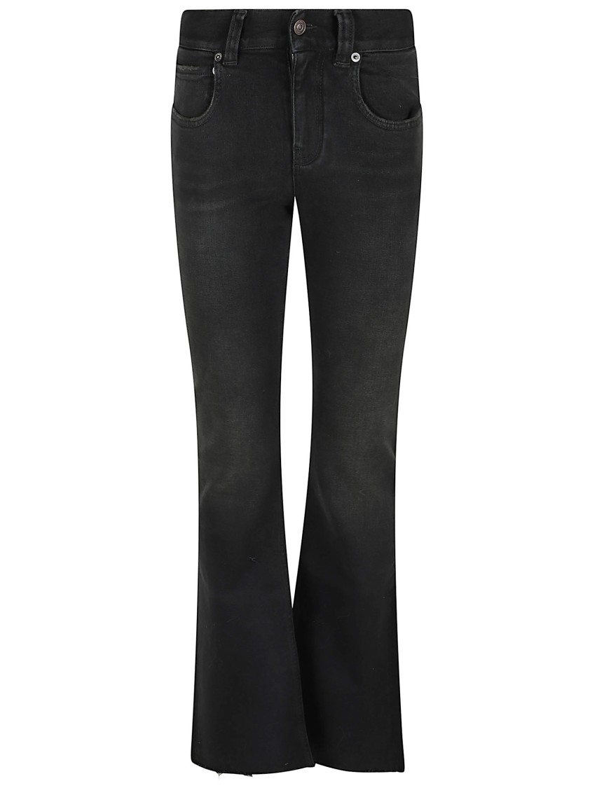 Balenciaga Mid Rise Cotton Denim Jeans Zwart