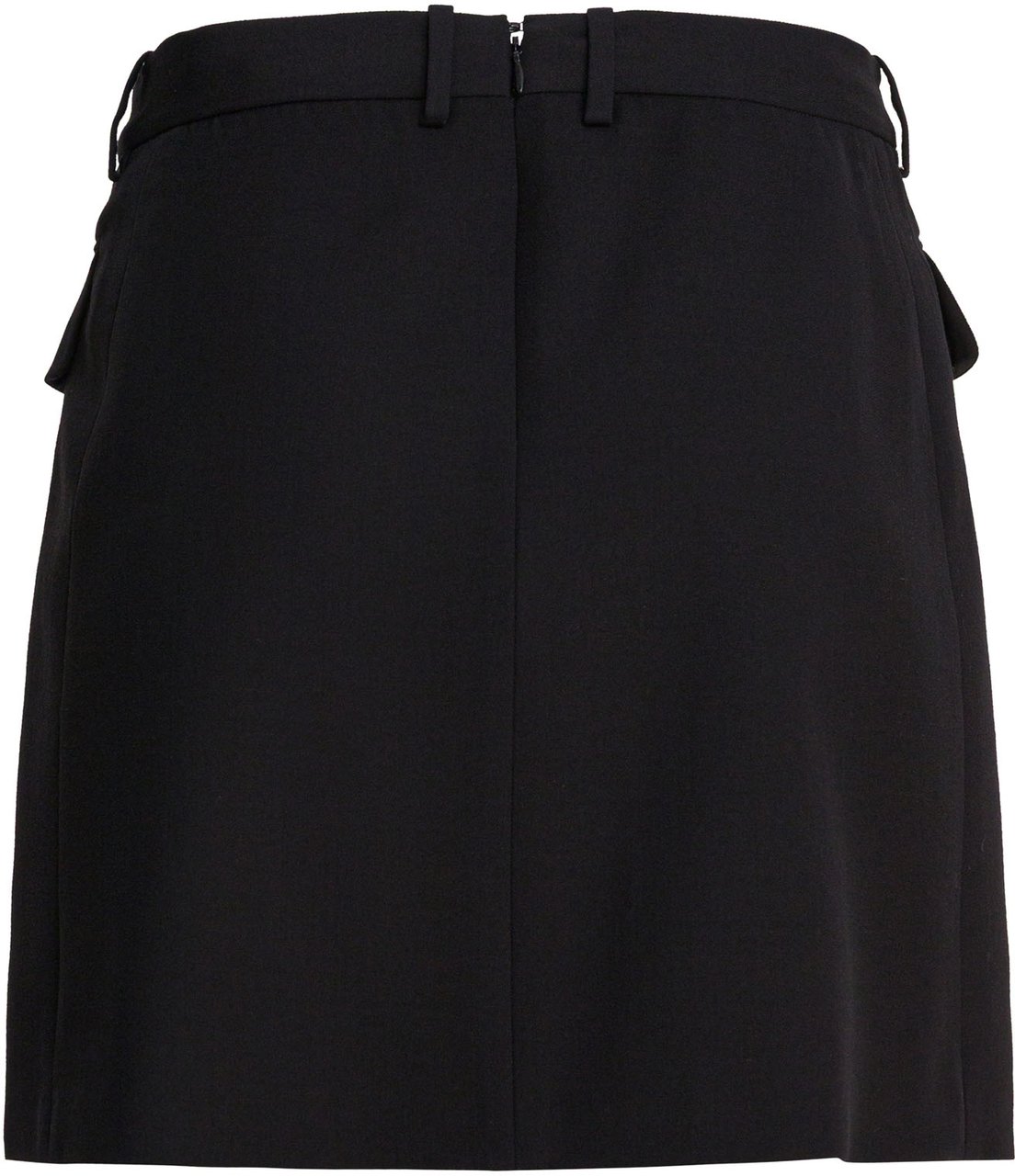 Balenciaga Viscose and wool twill miniskirt Zwart