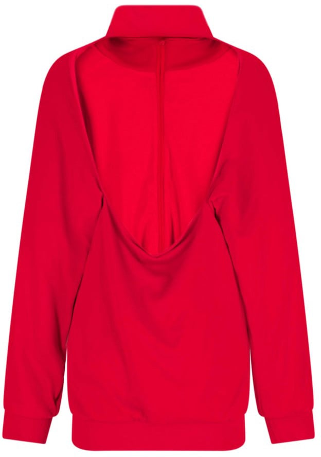 Balenciaga Zip-Up Logo Sweatshirt – Red Rood