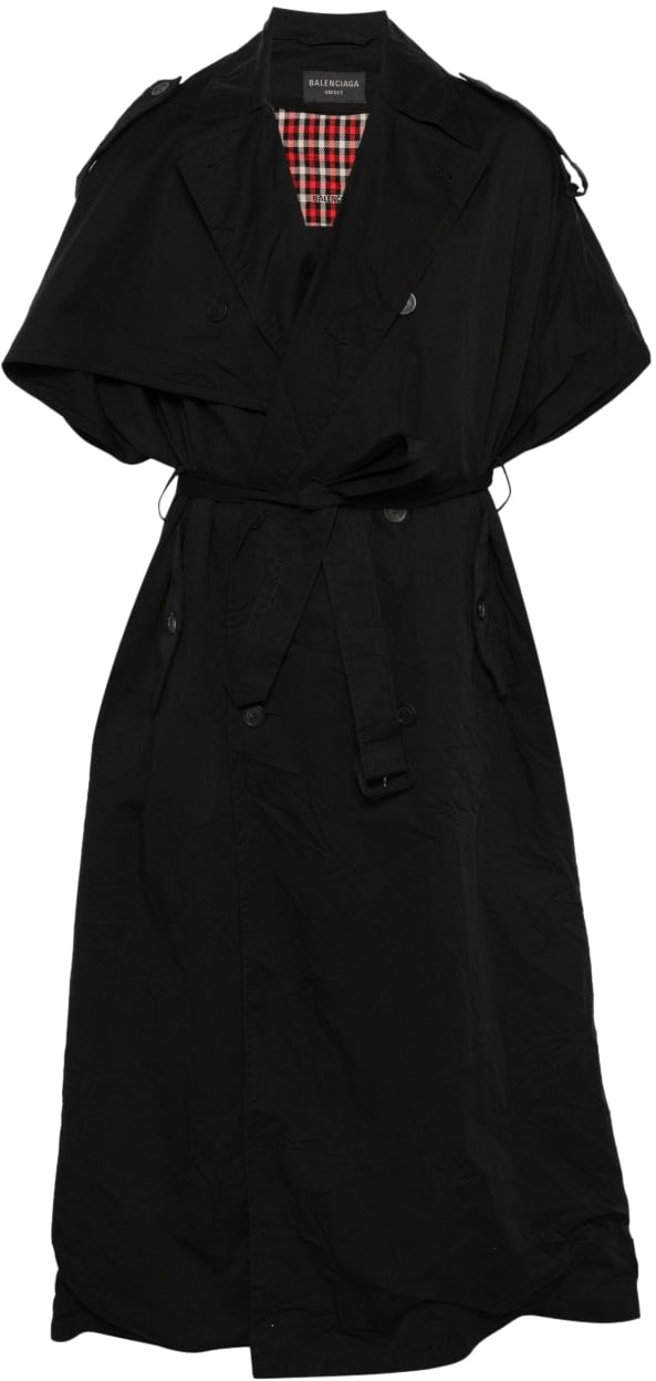 Balenciaga Coats Black Zwart