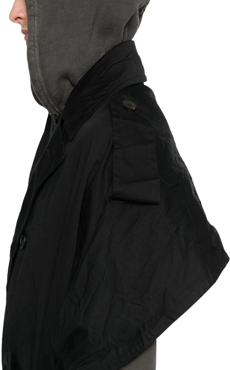 Balenciaga Coats Black Zwart