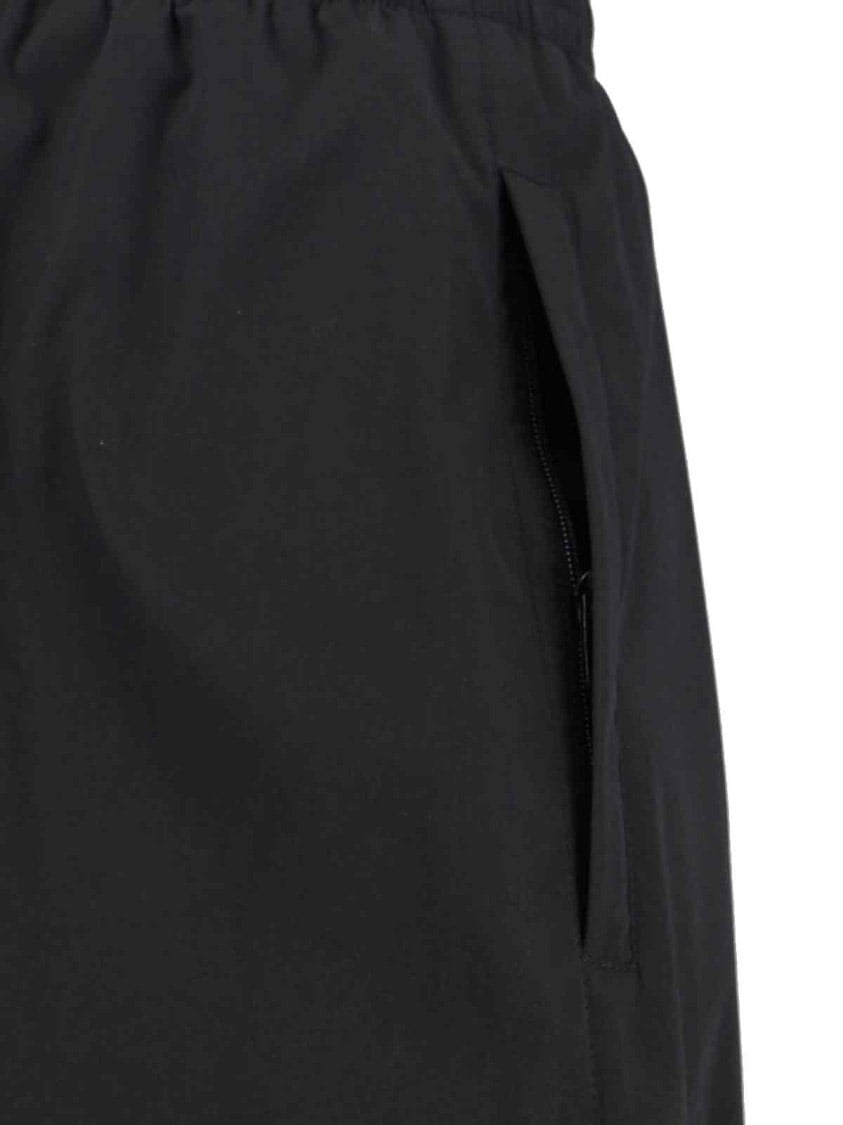 Balenciaga Wide-Leg Trousers With Zippered Pockets Zwart