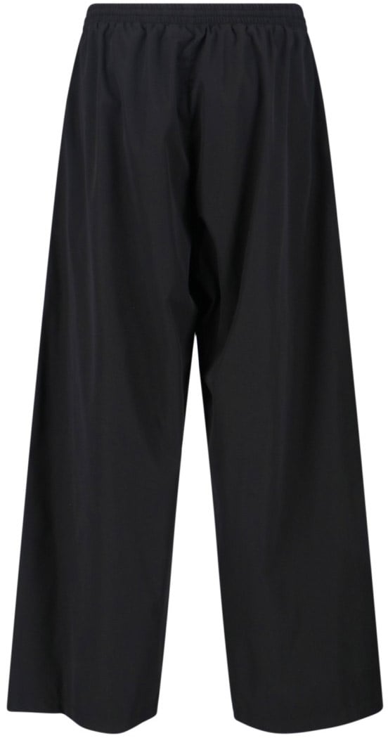 Balenciaga Wide-Leg Trousers With Zippered Pockets Zwart