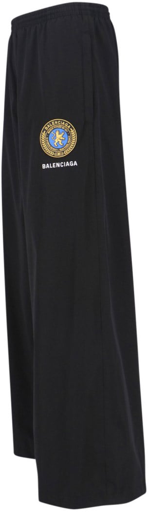 Balenciaga Wide-Leg Trousers With Zippered Pockets Zwart