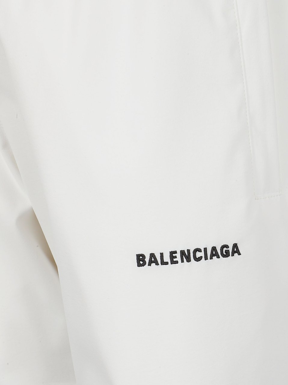 Balenciaga Straight Pants With Contrasting Lettering Logo Wit