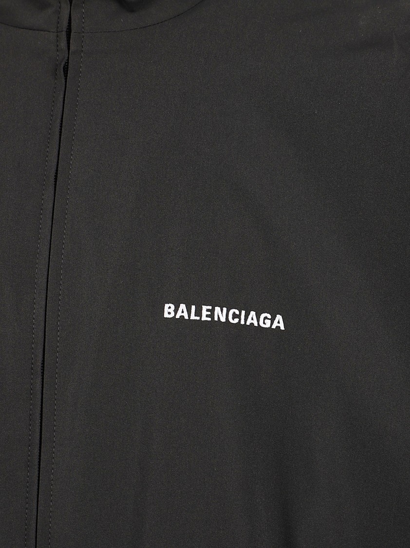 Balenciaga High Neck Zip Fastening Casual Jacket Zwart