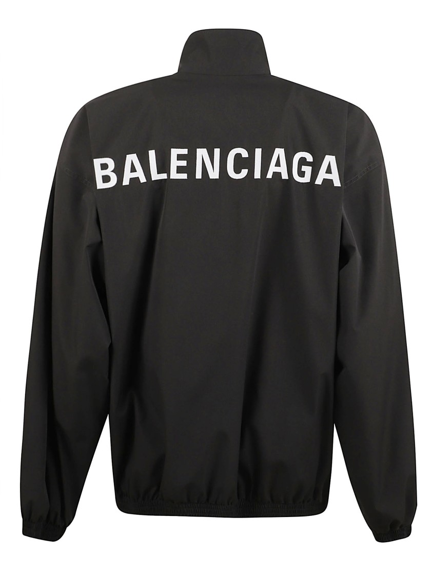 Balenciaga High Neck Zip Fastening Casual Jacket Zwart