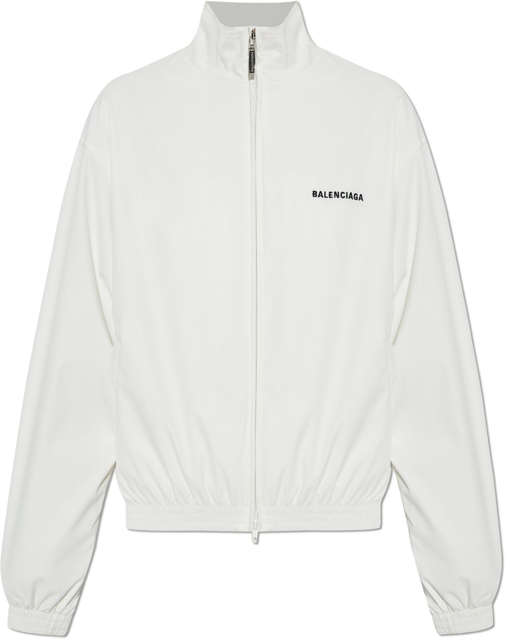 Balenciaga White Tracksuit High Collar Polyester Jacket Wit
