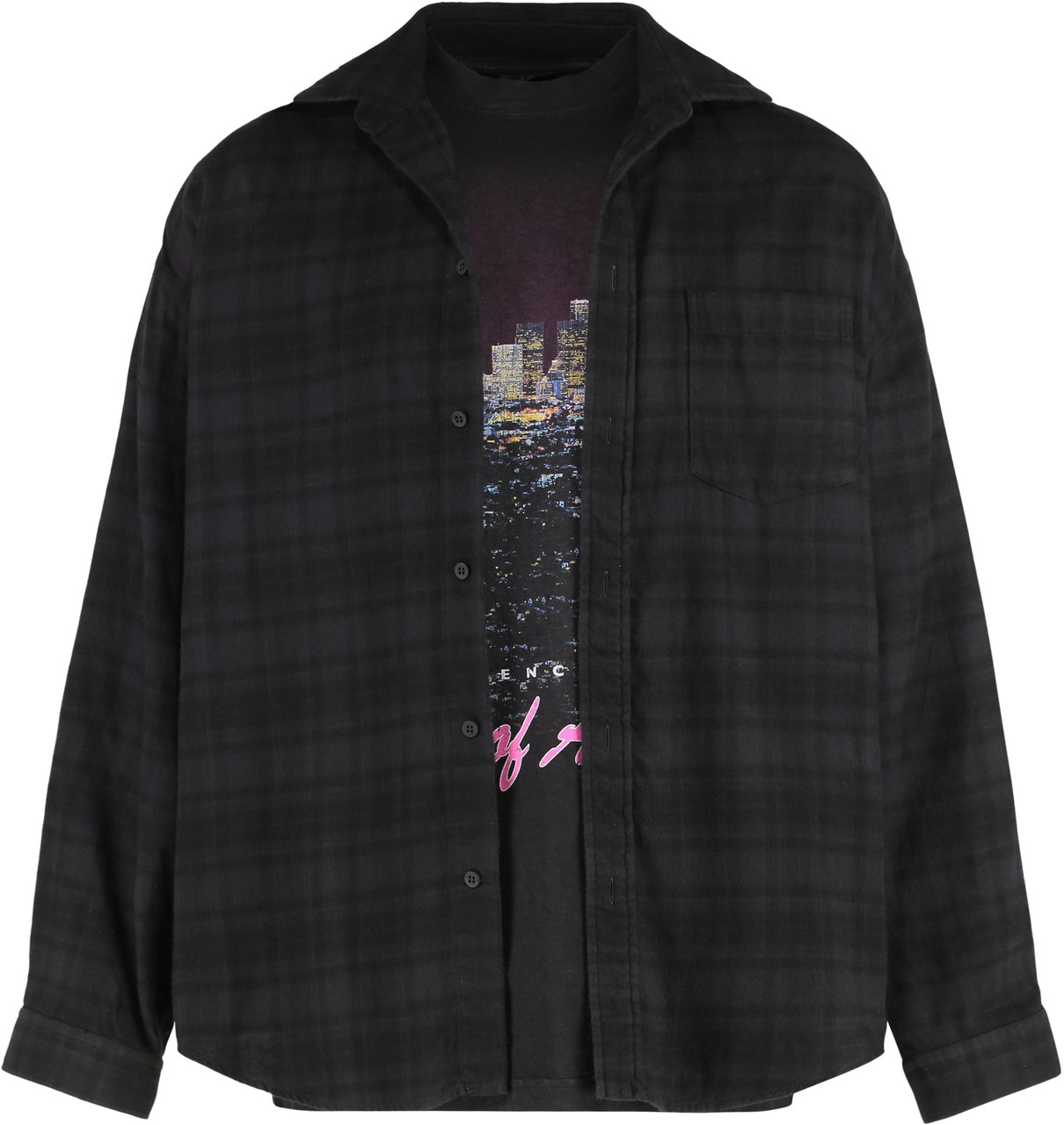 Balenciaga Cotton poplin shirt Zwart