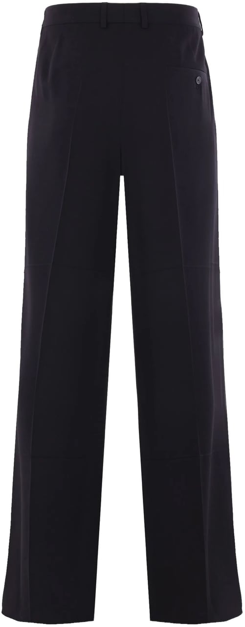 Balenciaga Black Tailored Wide-Leg High-Waisted Pants Zwart