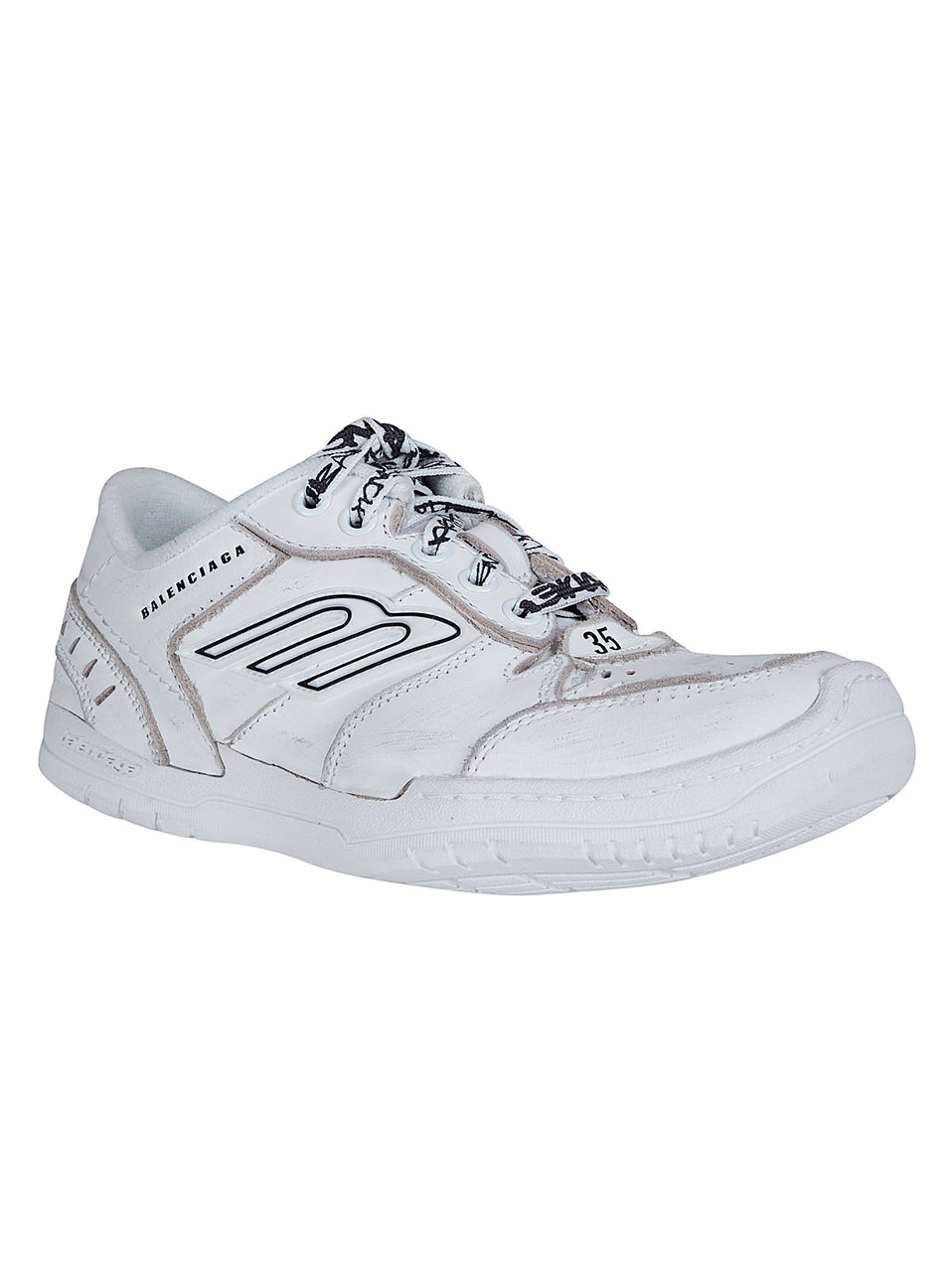 Balenciaga Low-Profile Sneakers with Twisted Laces and Sports Icon Motifs Wit
