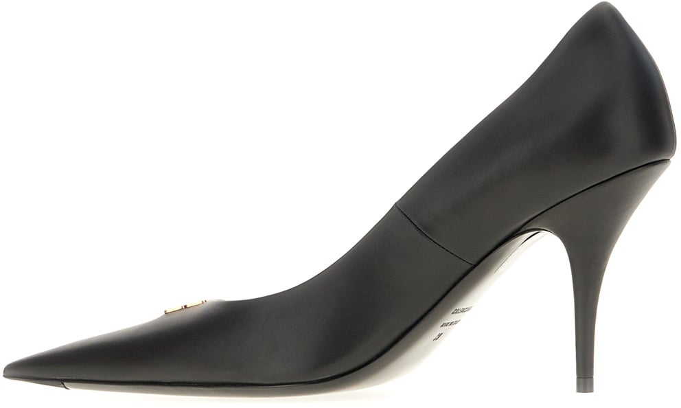 Balenciaga Black leather Avenue BB Editor 90 pumps Zwart