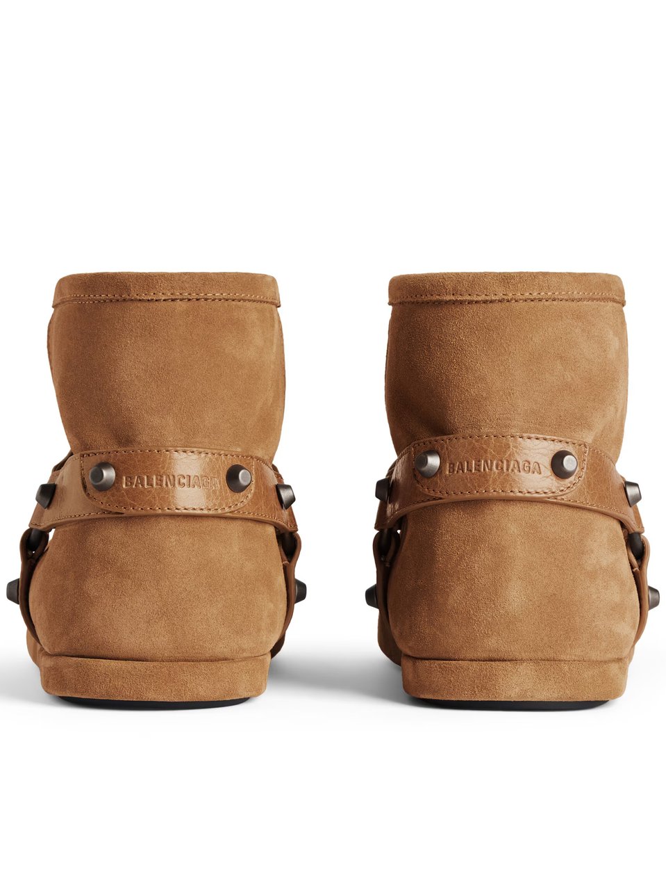 Balenciaga Alaska Brown Suede Shearling Boots Bruin
