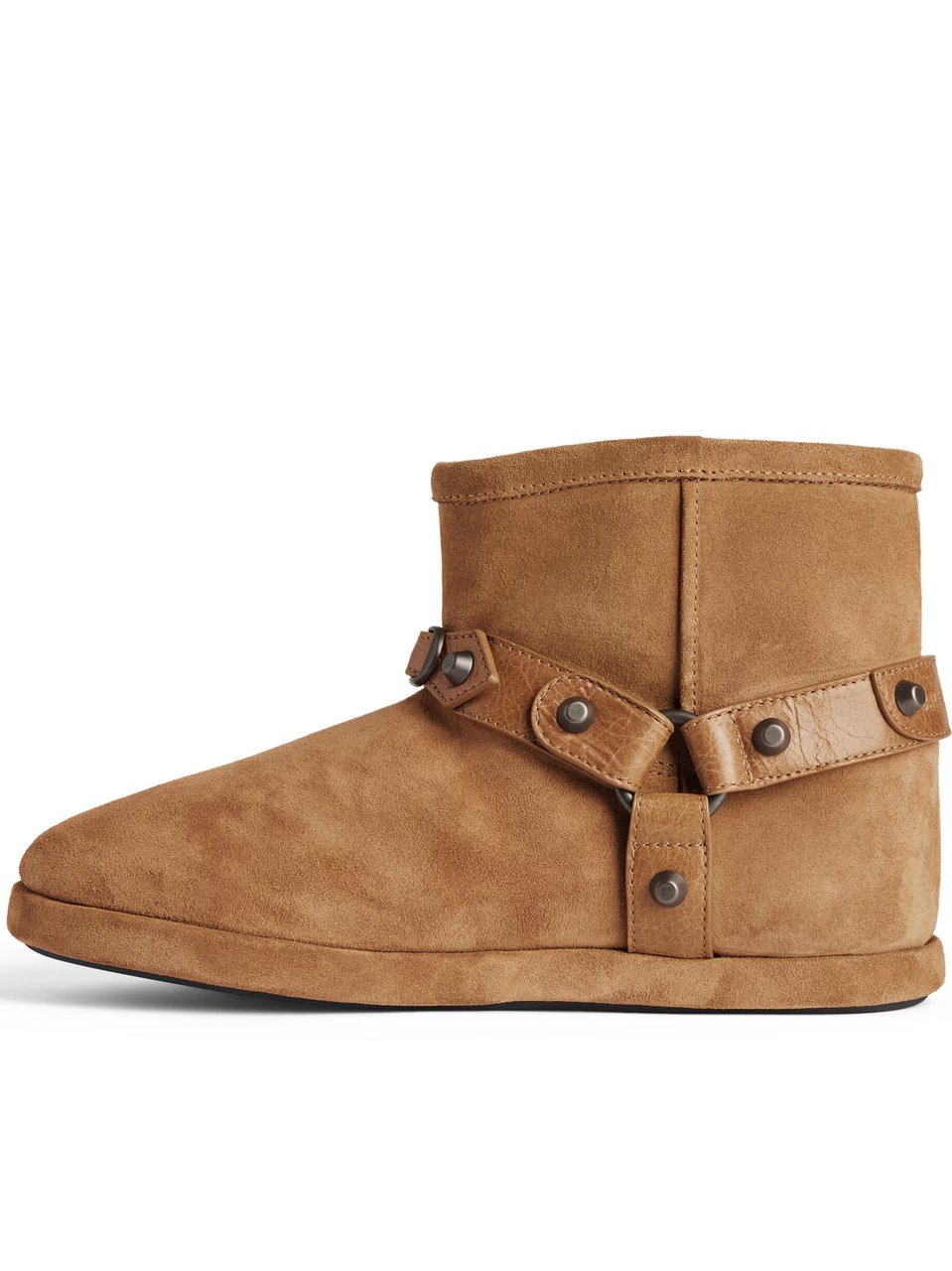 Balenciaga Alaska Brown Suede Shearling Boots Bruin