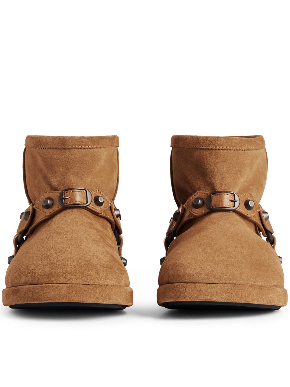 Balenciaga Alaska Brown Suede Shearling Boots Bruin