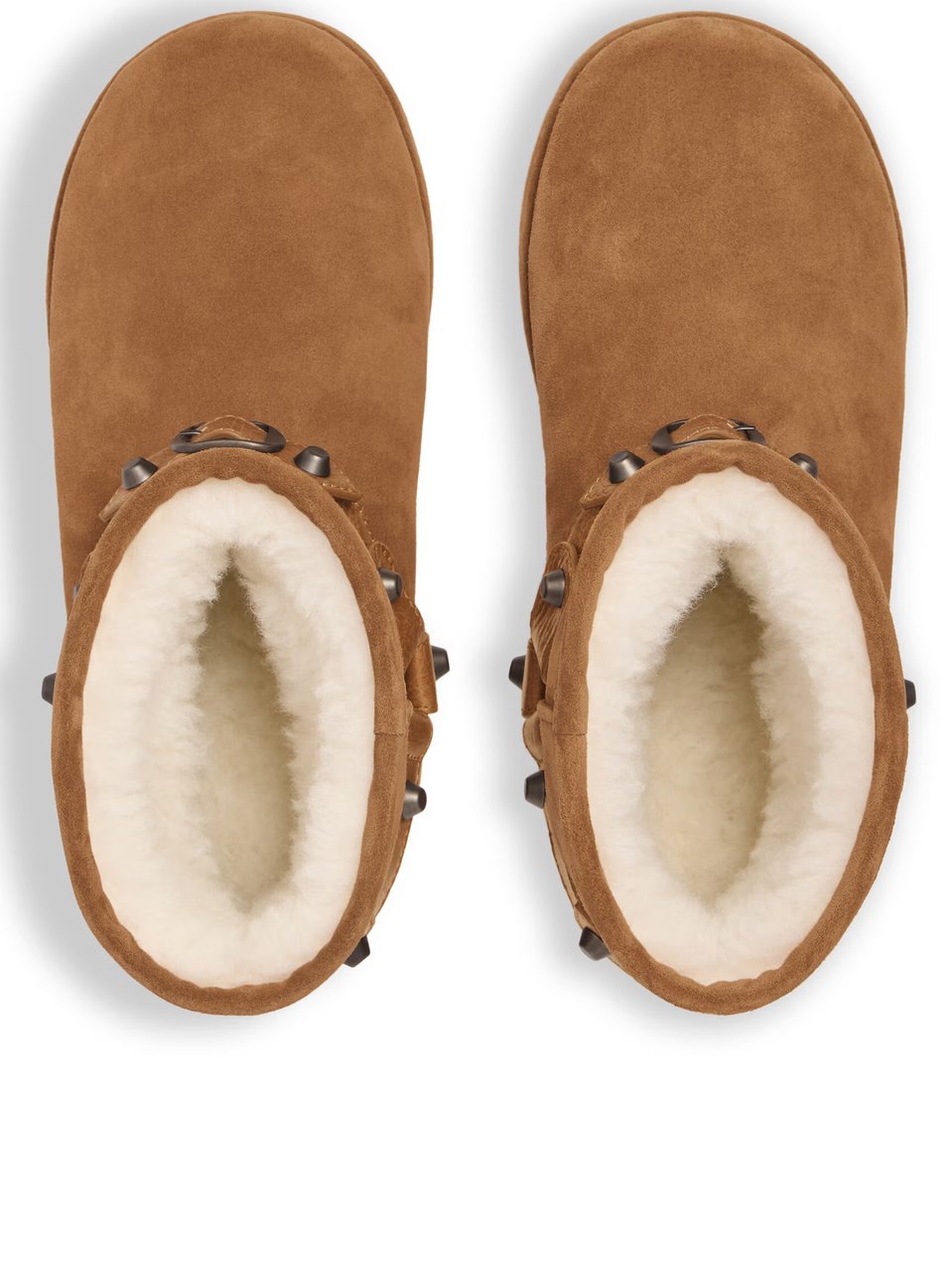 Balenciaga Alaska Brown Suede Shearling Boots Bruin