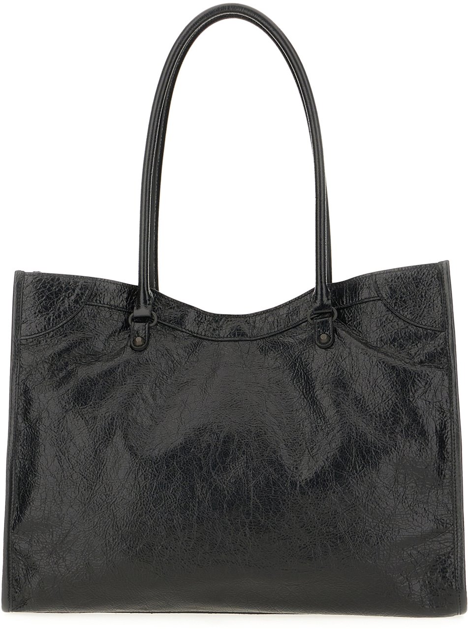 Balenciaga Black leather medium Le City shoulder bag Zwart