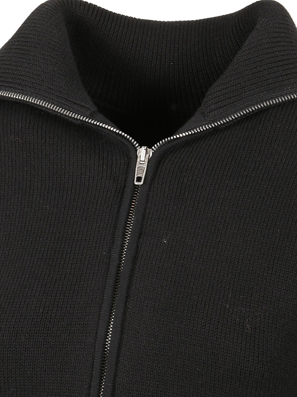 Balenciaga High Neck Sweater With Back Half Zip Zwart