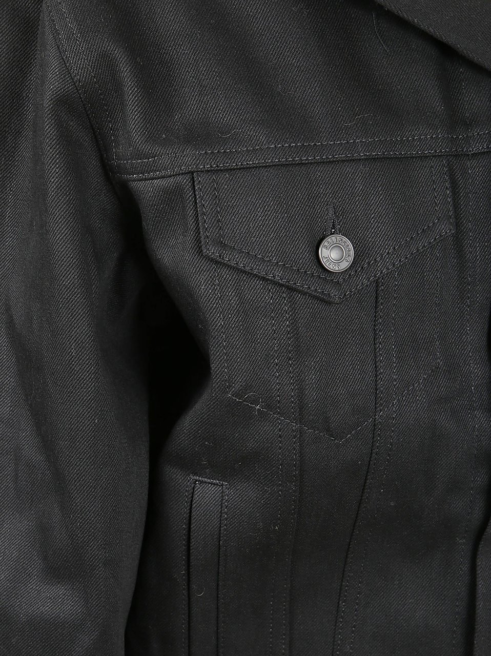 Balenciaga Structured Cotton Jacket With Metal Buttons Zwart