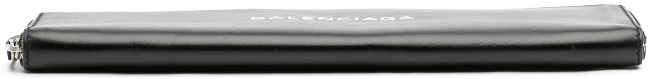 Balenciaga Leather Logo Clutch Zwart