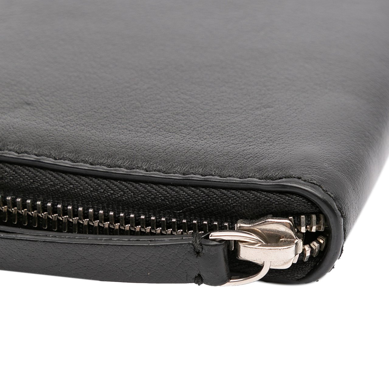 Balenciaga Leather Logo Clutch Zwart