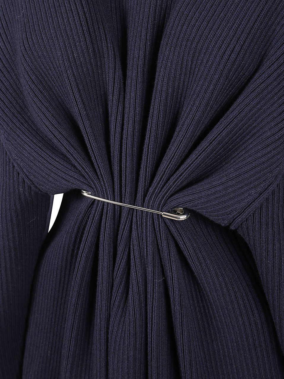 Balenciaga Draped Wool And Cotton Sweater Dress Zwart