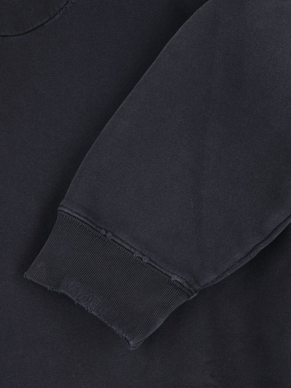 Balenciaga Black Masking Tape Worn Zip Hoodie Zwart