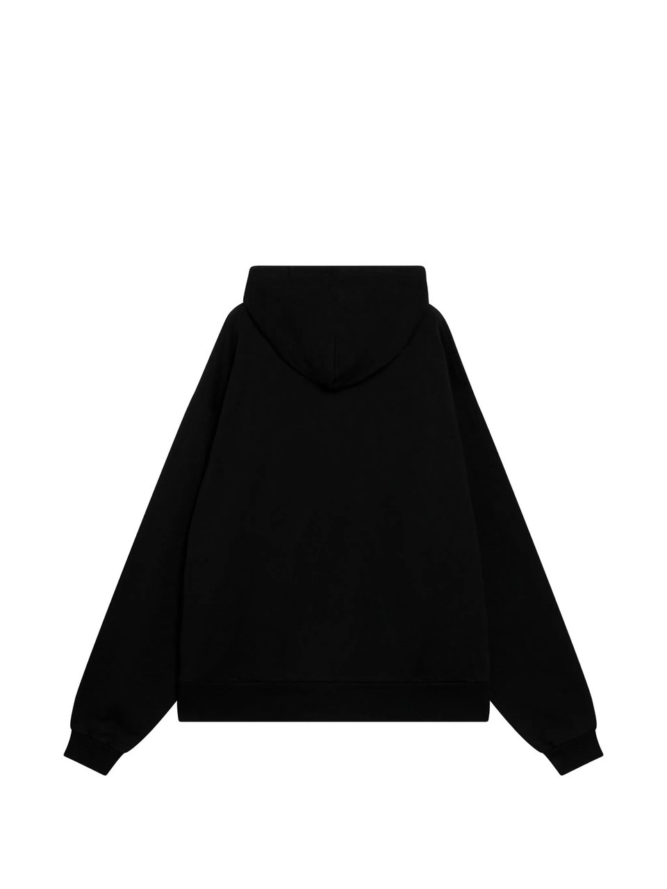 Balenciaga Relaxed Fit Black Oversized Zip-Up Hoodie with Bold Graphic Print Zwart