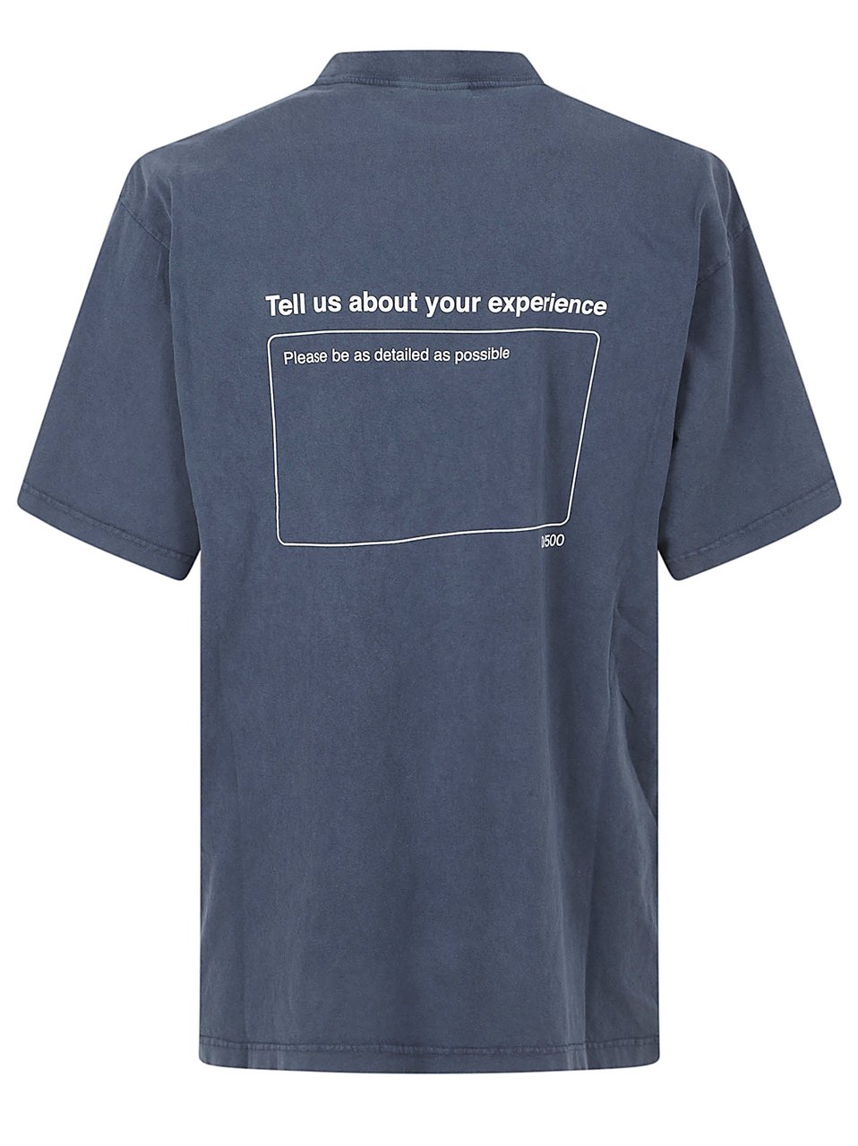 Balenciaga Washed Effect Oversized T-Shirt with Logo Prints Grijs