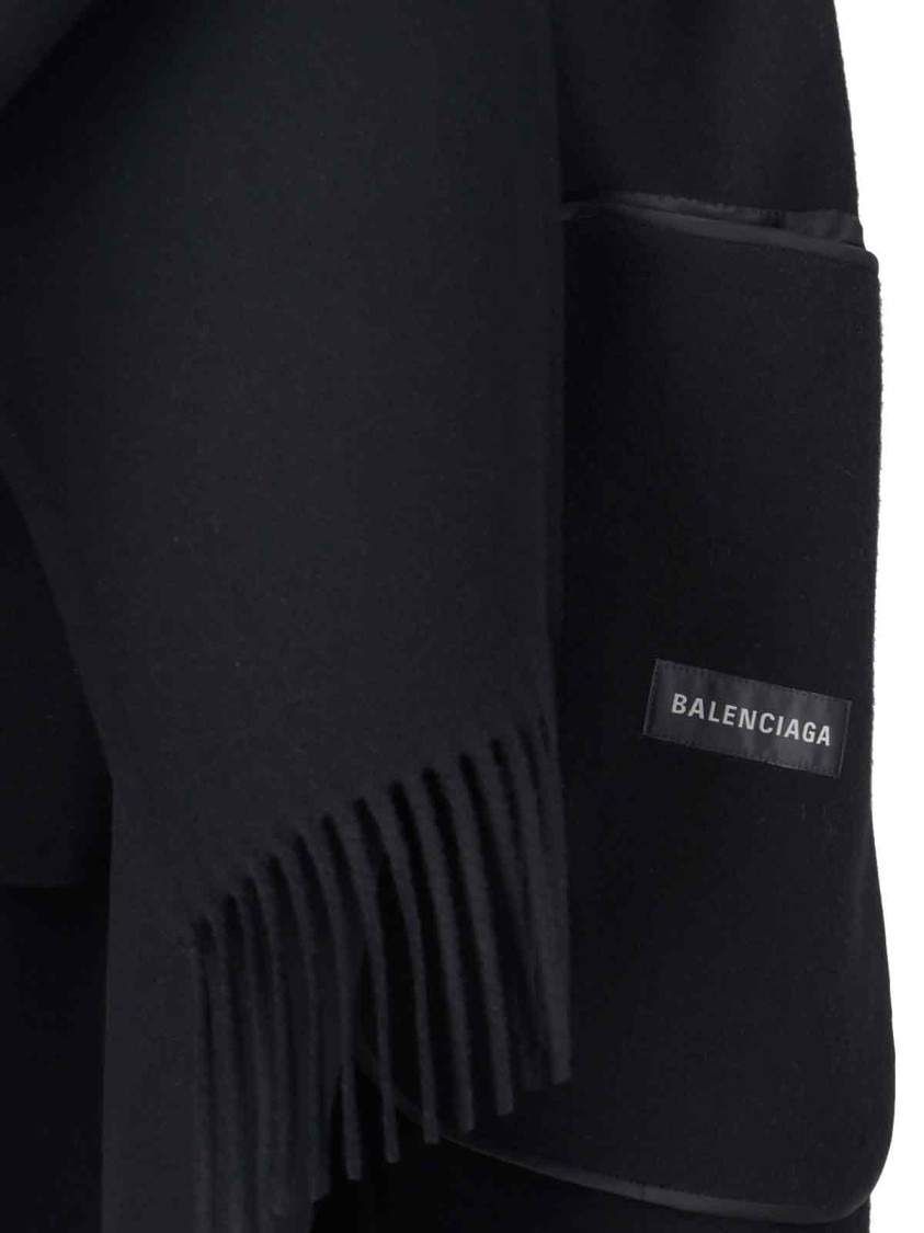 Balenciaga Tailored Black Jacket With Minimalist Design Zwart