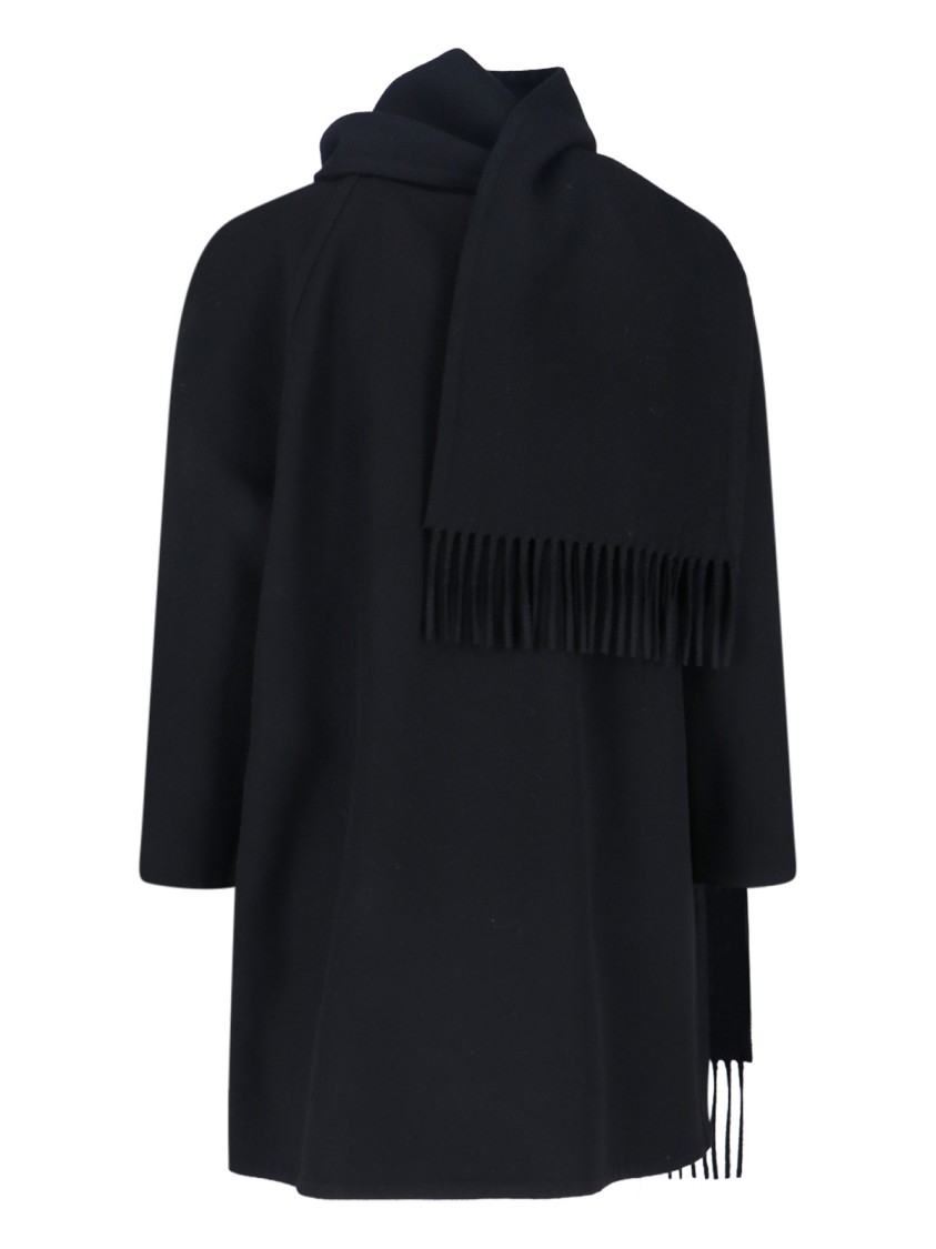 Balenciaga Tailored Black Jacket With Minimalist Design Zwart