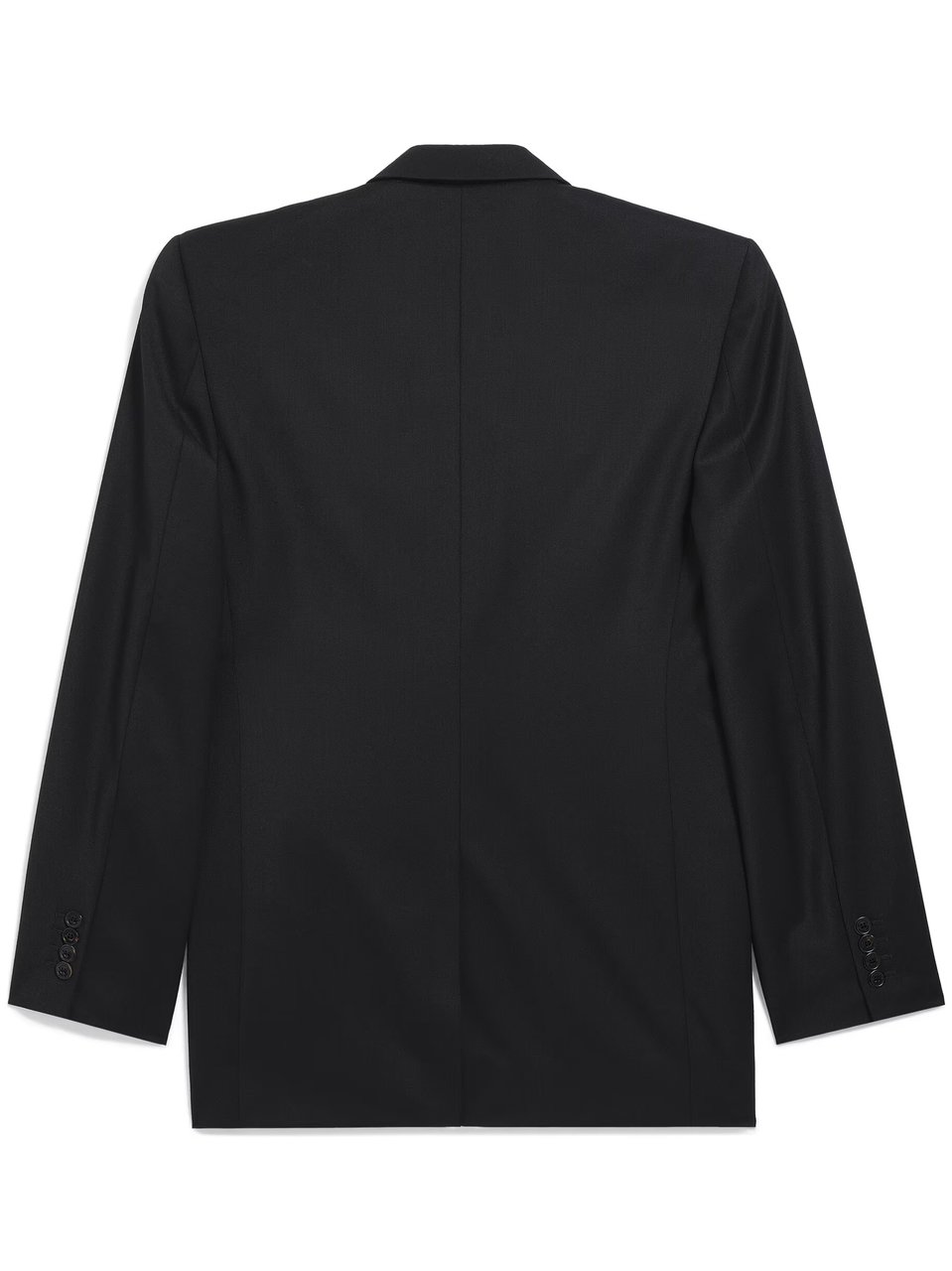 Balenciaga Dark Standard Tailored Structured Wool Jacket Zwart