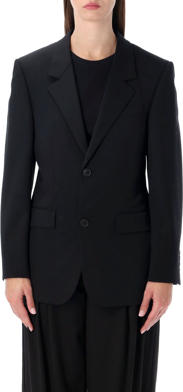 Balenciaga Balenciaga Standard single-breasted tailored blazer in black Zwart