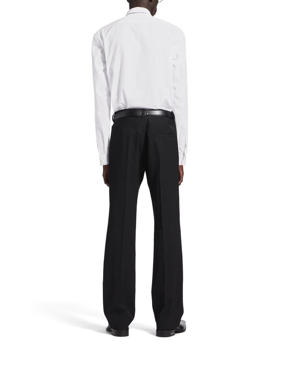 Balenciaga White Standard Pointed Collar Cotton Shirt Wit