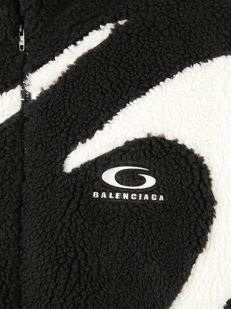 Balenciaga Contemporary Oversized Jacket With Graphic Motif Zwart