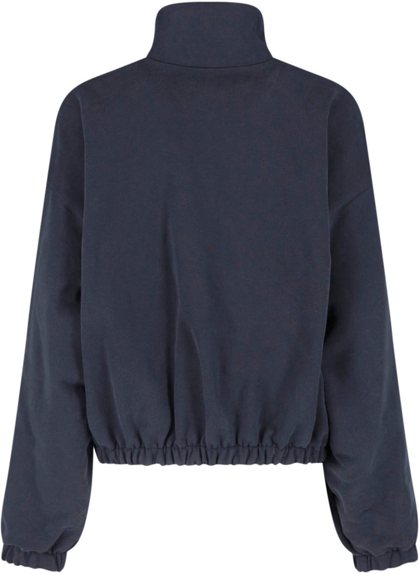 Balenciaga Black High Collar Sporty Jacket Zwart