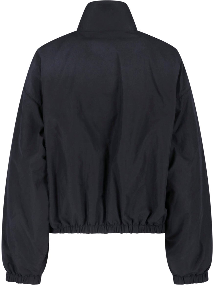 Balenciaga Black High Collar Sporty Jacket Zwart