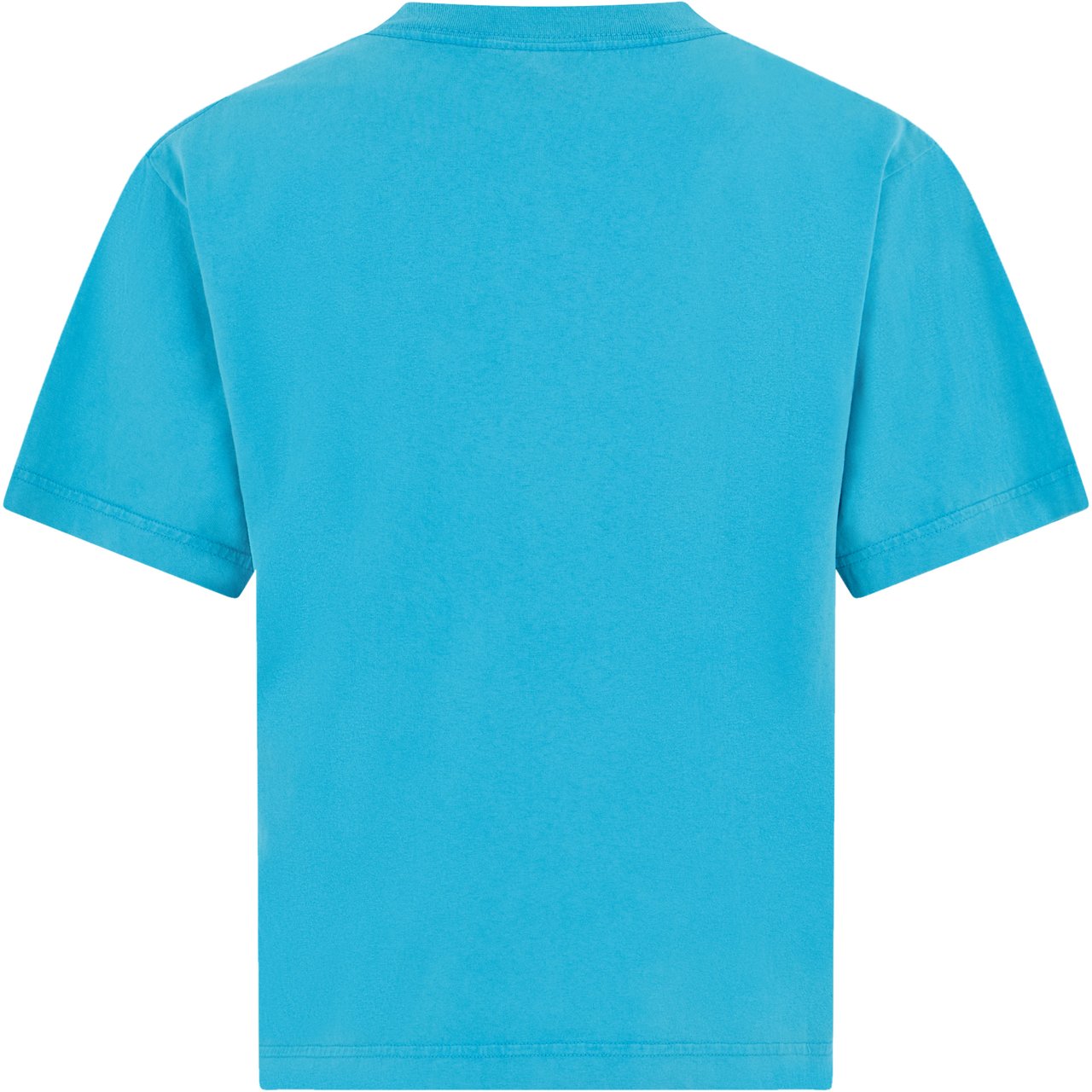 Balenciaga Cotton T-shirt with Embroidered Logo Lichtblauw