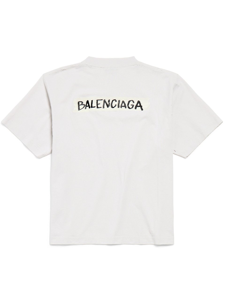 Balenciaga White Medium Fit Crew Neck T-Shirt Wit