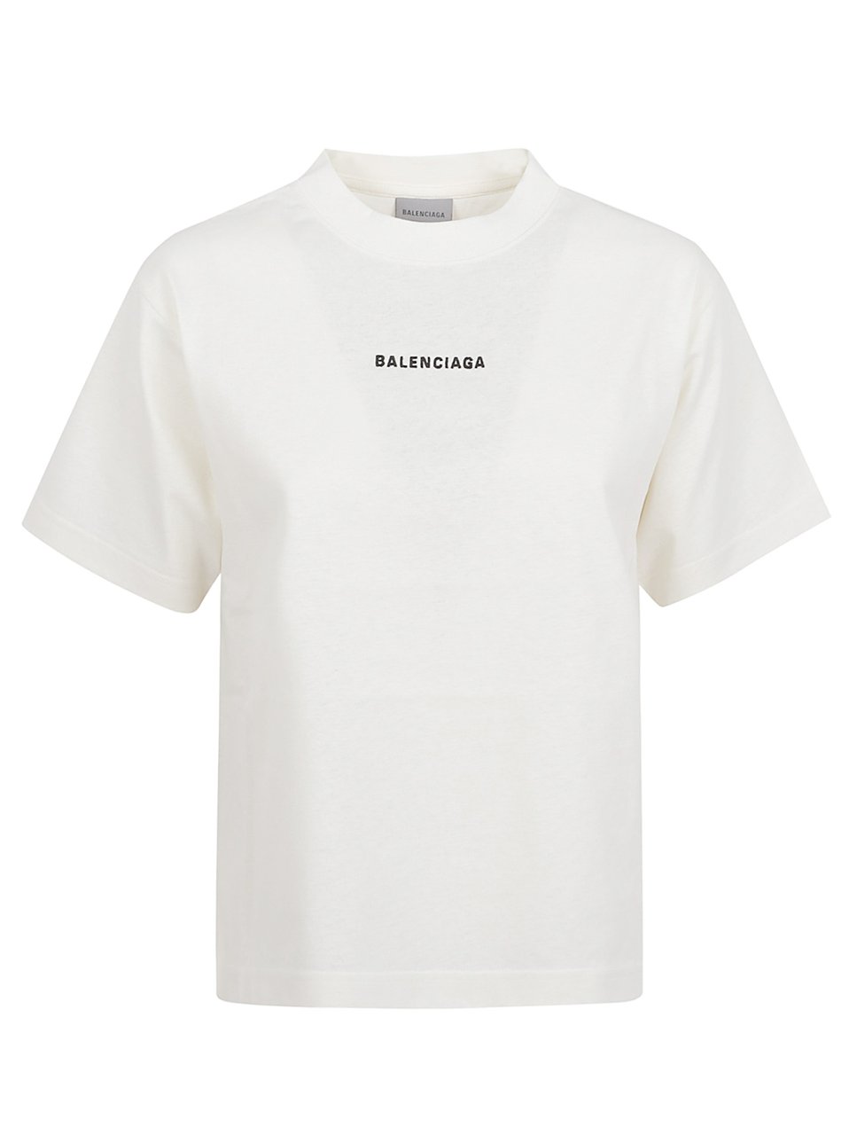 Balenciaga Embroidered Minimalist Jersey Top with Cropped Fit Wit