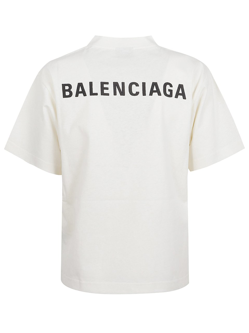 Balenciaga Embroidered Minimalist Jersey Top with Cropped Fit Wit
