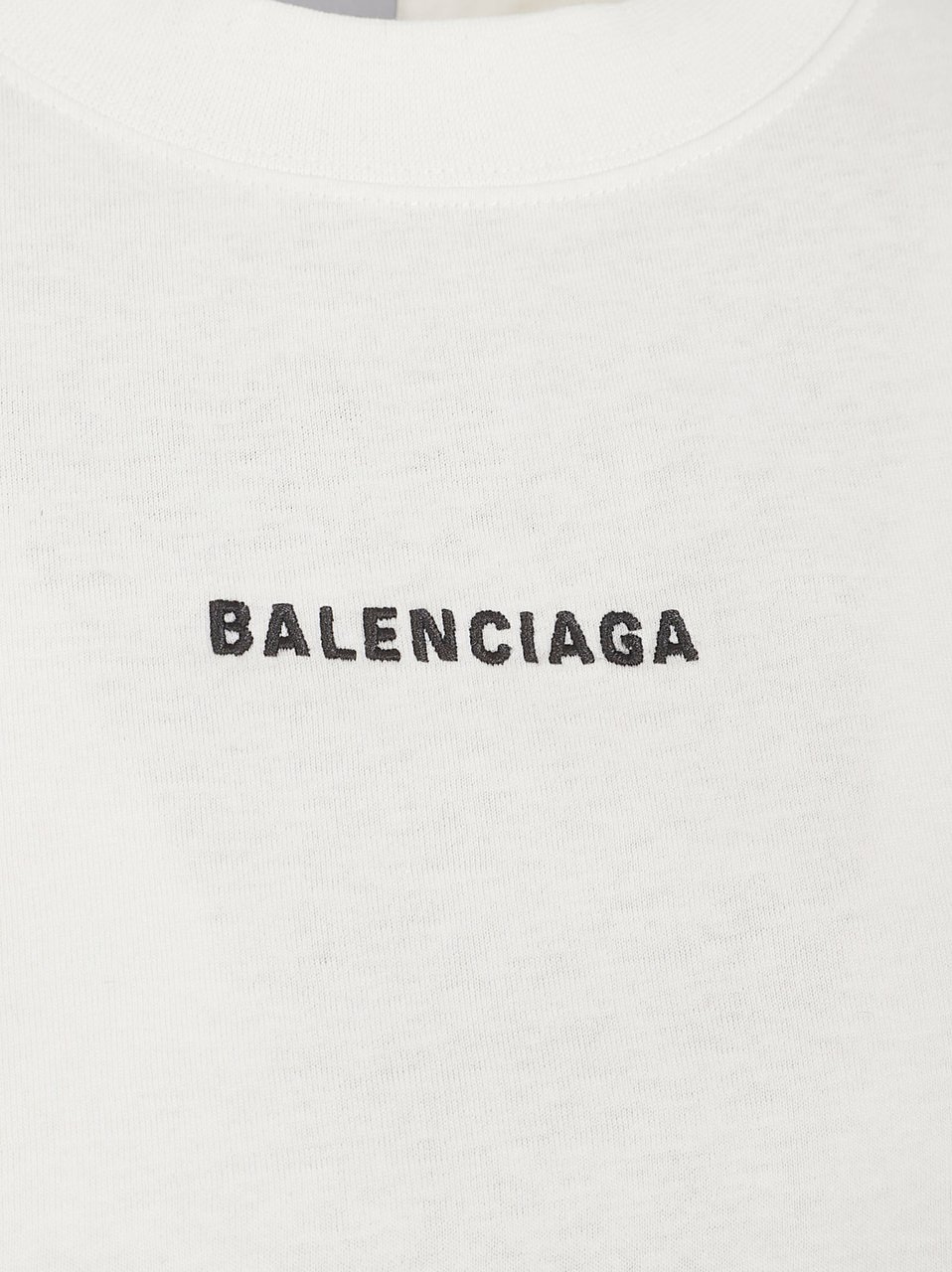 Balenciaga Embroidered Minimalist Jersey Top with Cropped Fit Wit