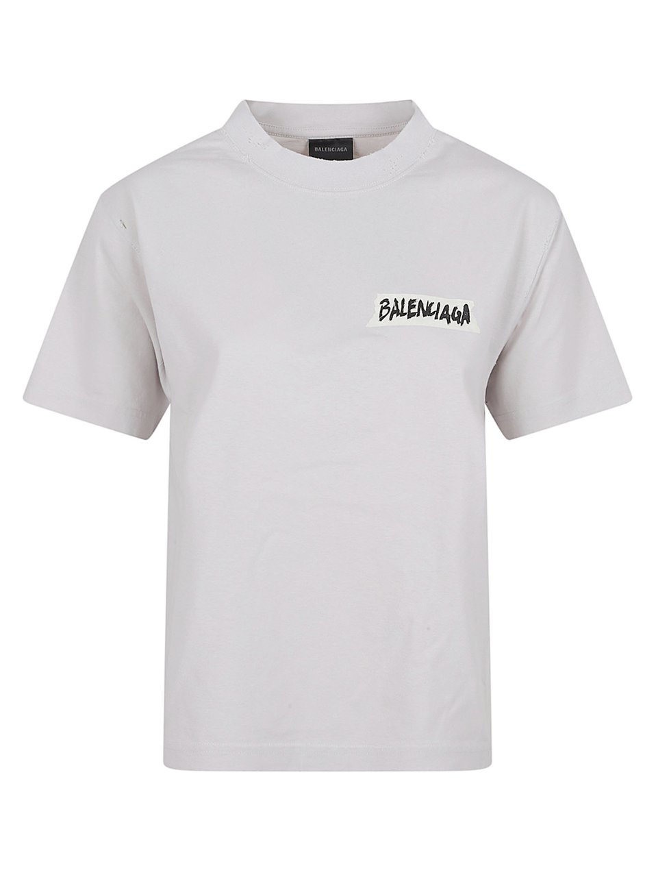 Balenciaga Crew Neck T-Shirt with Handwritten Graphic Detail Wit