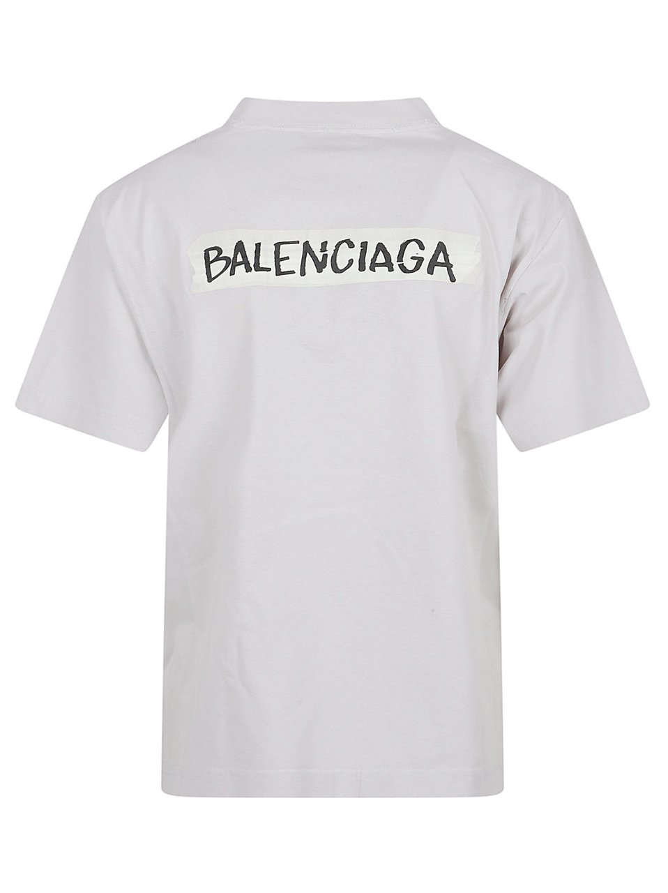 Balenciaga Crew Neck T-Shirt with Handwritten Graphic Detail Wit