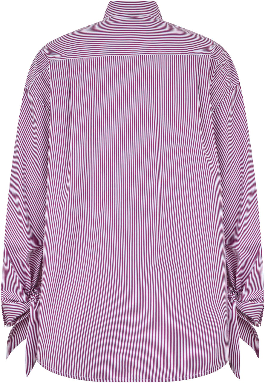 Balenciaga Loose striped cotton shirt Paars