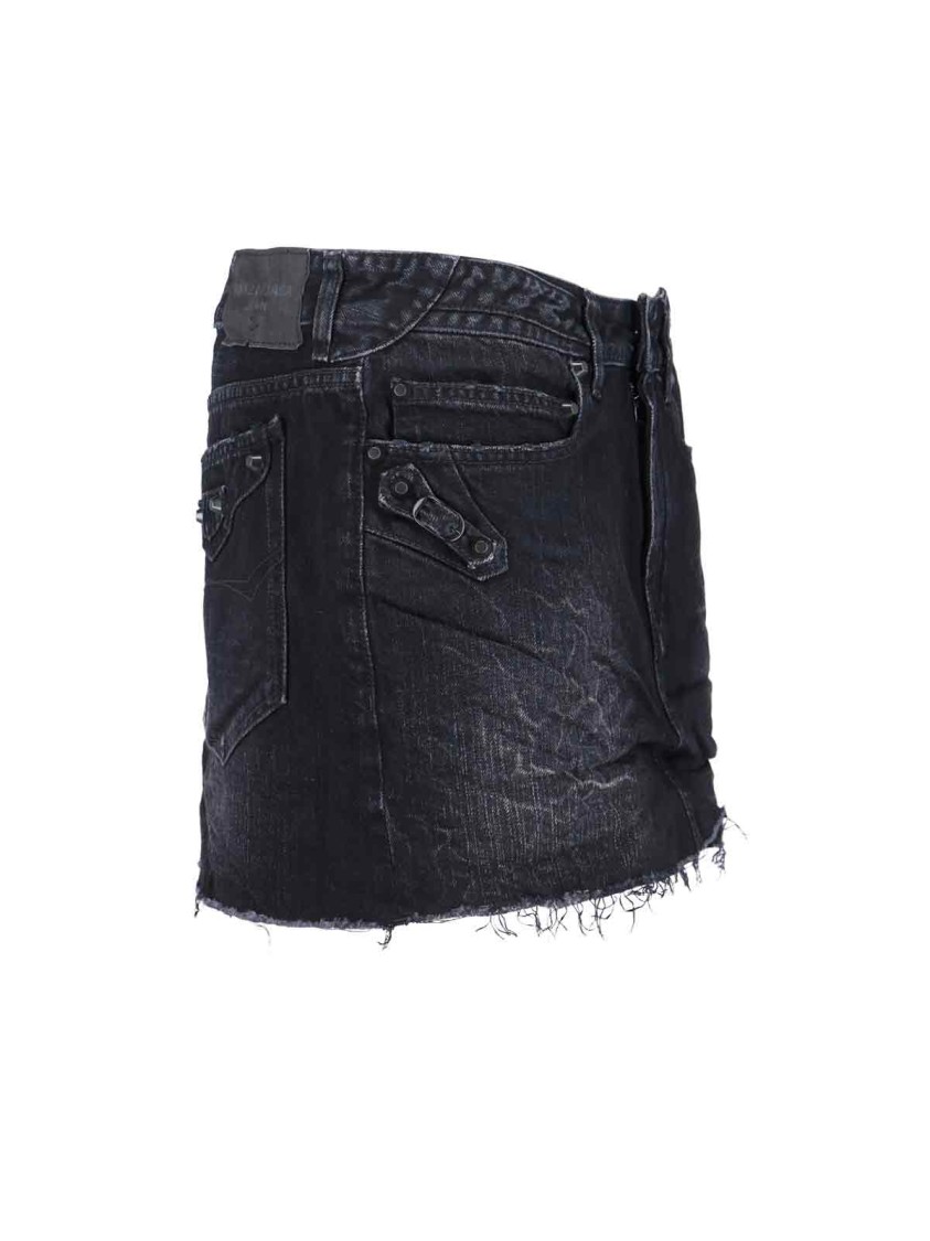 Balenciaga Sleek Tailored Black Skirt With Minimalist Design Zwart
