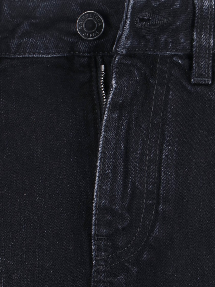 Balenciaga Sleek Tailored Black Skirt With Minimalist Design Zwart