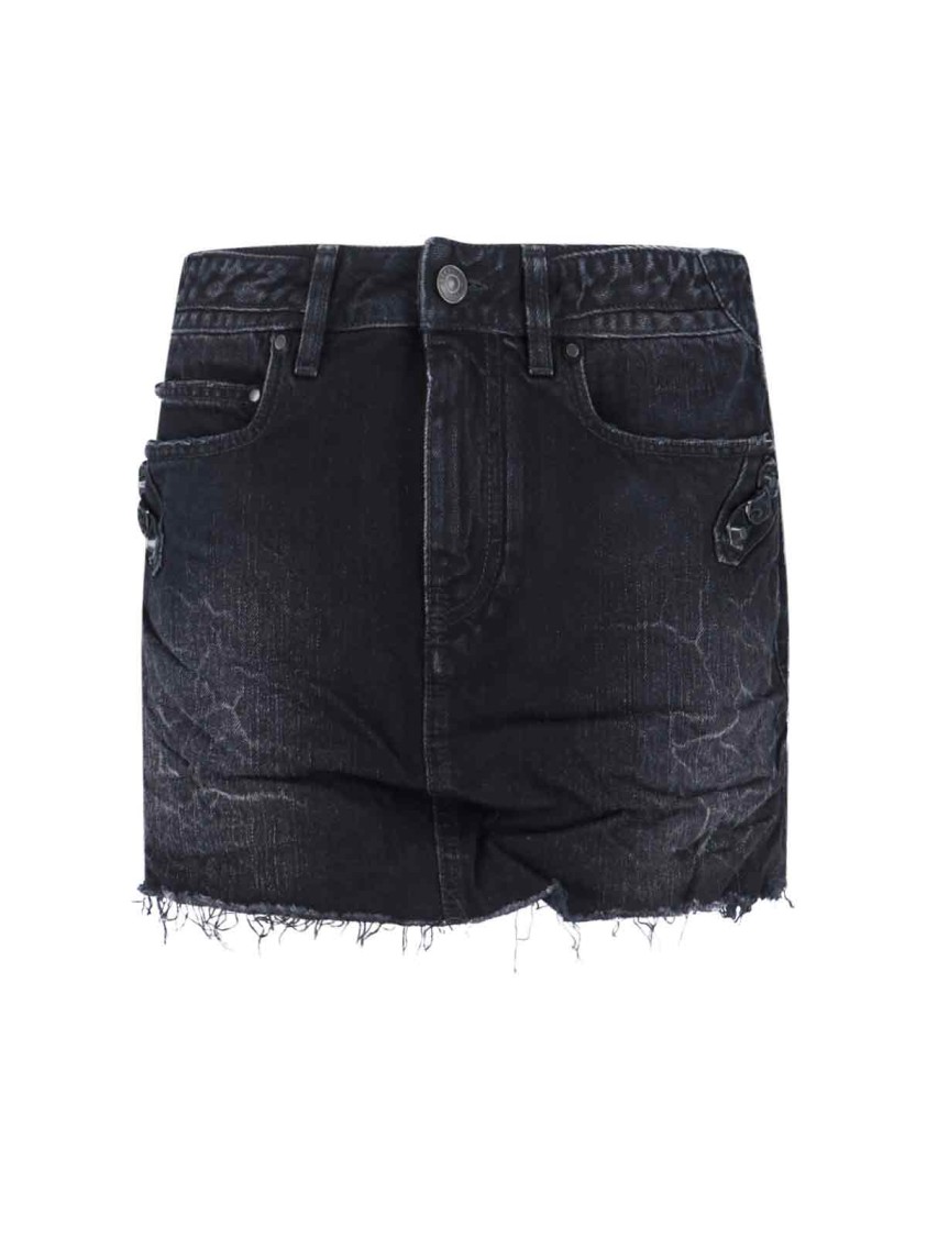 Balenciaga Sleek Tailored Black Skirt With Minimalist Design Zwart