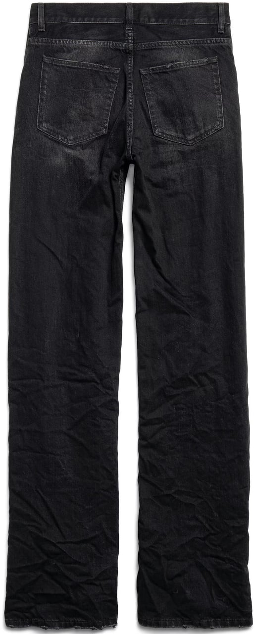 Balenciaga Black Wide Leg Relaxed Fit Jeans Zwart