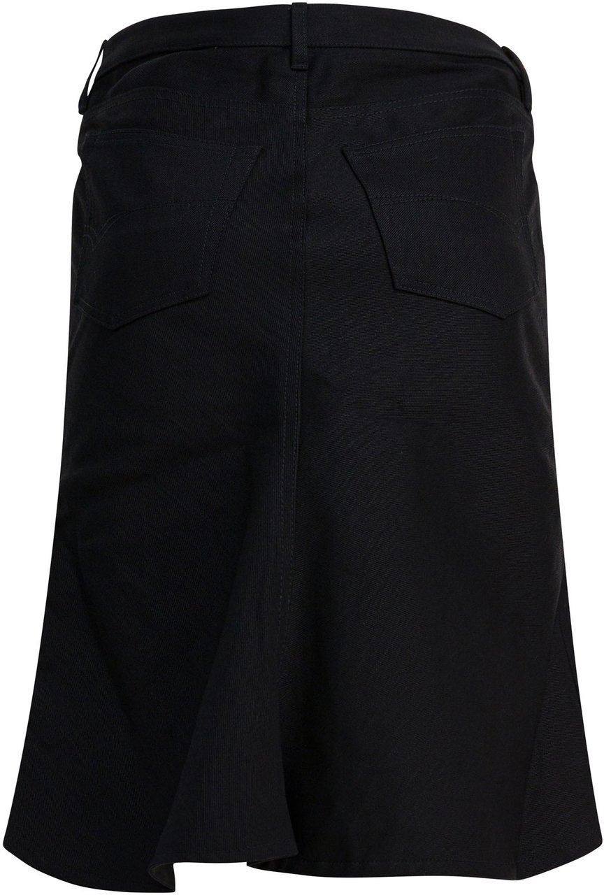Balenciaga "Godet" Midi Skirt Zwart